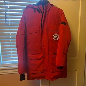 Canada Goose Expedition Parka Winter Coat Red hooded jacket